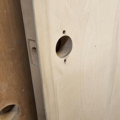 Two Solid Core Unfinished Wood Doors  (WS-JS)