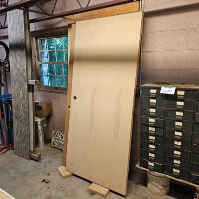 Two Solid Core Unfinished Wood Doors  (WS-JS)