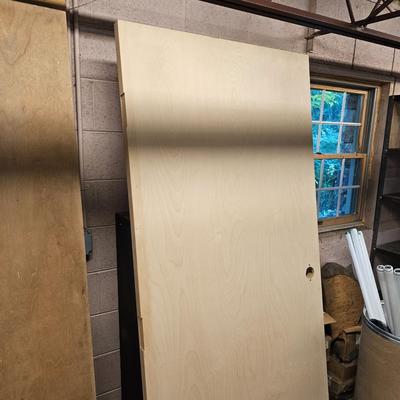 Two Solid Core Unfinished Wood Doors  (WS-JS)