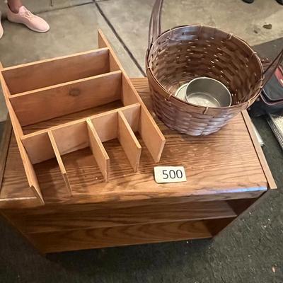 Small Bookshelf, Organizer and Basket
