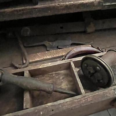 Large Woodworking Toolbox with Tools