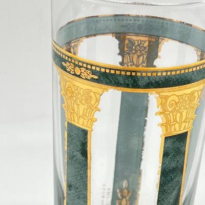 CULVER ~ Roman Corinthian ~ Set Of Six (6) 22K Gold Accent Glasses