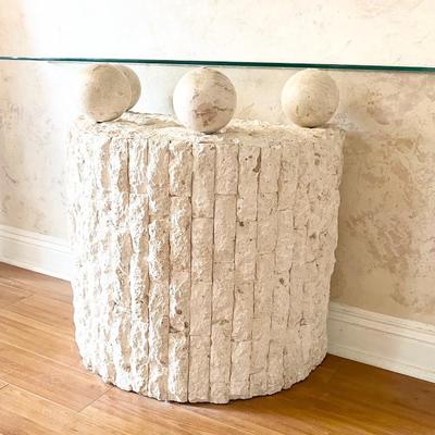 Postmodern Tessellated Stone Three Piece Living Room Set