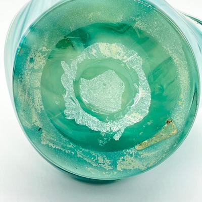MURANO ~ 8â€ MCM Swirl Hand Blown Art Glass Basket Vase