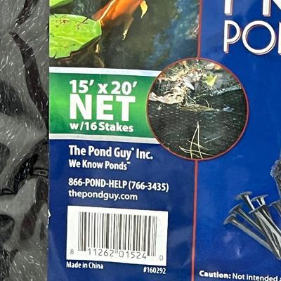 THE POND GUY ~ Premium Pond Netting ~ 15' x 20' Mesh Net ~ NIB