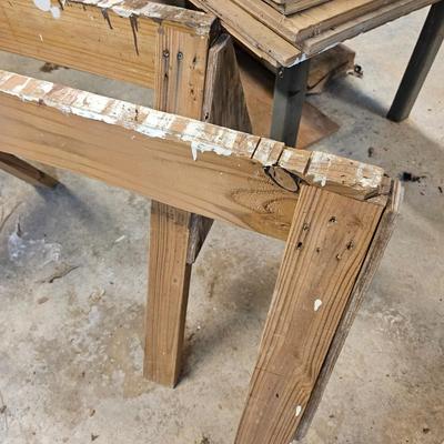 Four Sawhorses & Six Sheets of Plywood  (WS-JS)