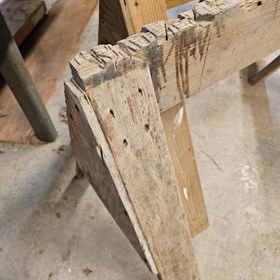 Four Sawhorses & Six Sheets of Plywood  (WS-JS)