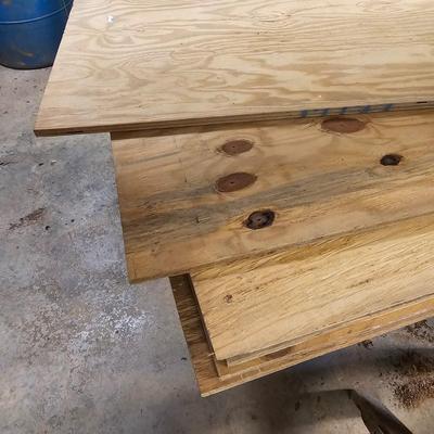 Four Sawhorses & Six Sheets of Plywood  (WS-JS)