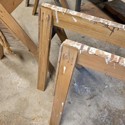 Four Sawhorses & Six Sheets of Plywood  (WS-JS)