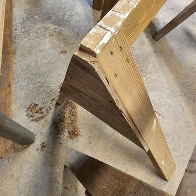 Four Sawhorses & Six Sheets of Plywood  (WS-JS)