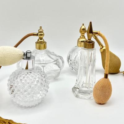 Set Of Four (4) Perfume Bottles