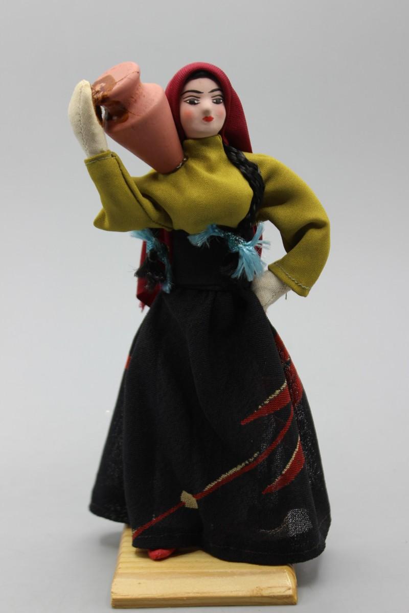 Vintage Crafted in Syria Folk Art Souvenir Woman Figurine | EstateSales.org
