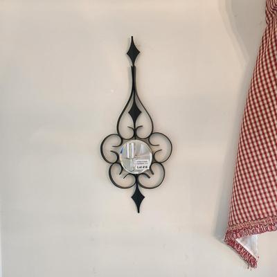 2 Mid Century  MCM Welby Starburst Candle Wall Sconces Black metal  and Chrome