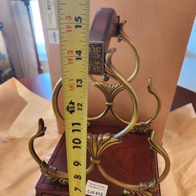 Bombay Co. Cherry Wood Wine Bottle Caddy w Wine Tool Drawer NOS