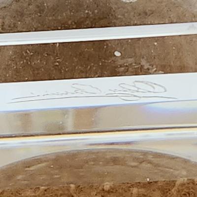 5 Oleg Cassini Crystal 2 Square Pillar &3  8 sided Candle Holders Signed Vintage