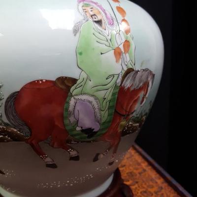 Chinese Famille Vase in original box