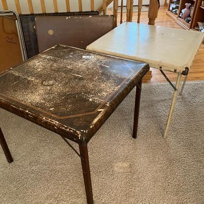 4 Folding Card Tables