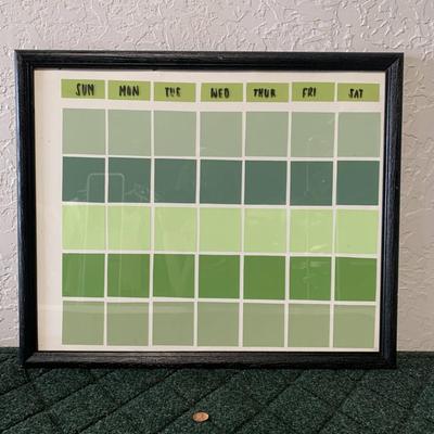 Homemade Calendar in frame (erasable marker)