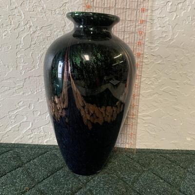 Gorgeous Black & Gold/Colorful Vase