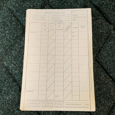 Vintage Pilot Writing Pad & Preflight Checklists