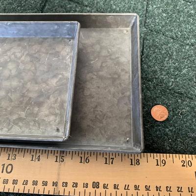 2 Decorative Zinc Trays