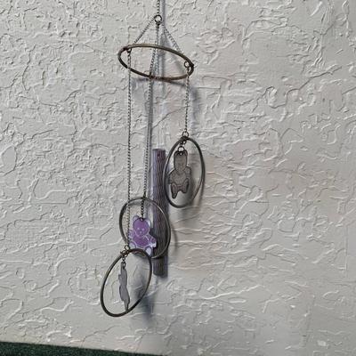 Purple Bear Wind Chime