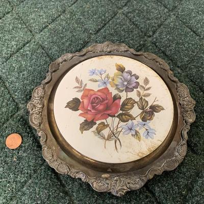 Vintage Floral Baroque by Wallace Silverplate & Slide-open Cube