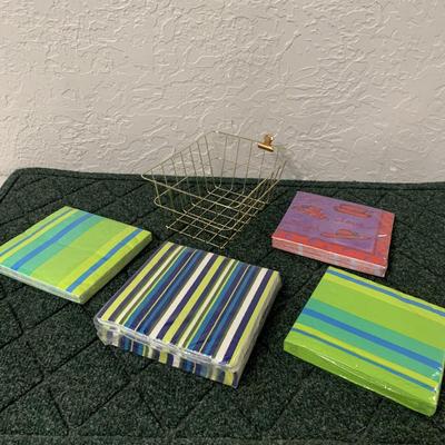 Napkin Holder with Wrapped Napkins