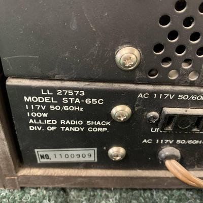REALISTIC STA-65C SOLID STATE AM-FM STEREO RECEIVER WOOD CASE