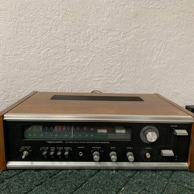 REALISTIC STA-65C SOLID STATE AM-FM STEREO RECEIVER WOOD CASE