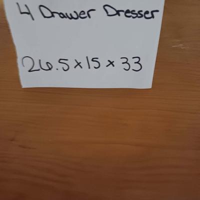 4 Drawer Wooden Dresser