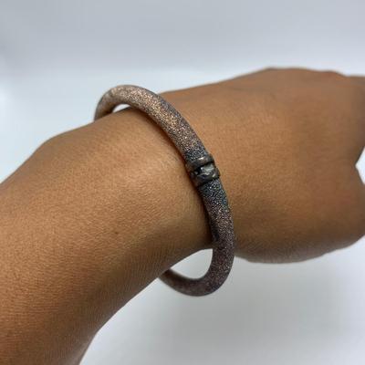 SARDA Stamped 925 Collar Necklace with Two Chains, Clamp Bangle, and Matching Necklace and Bangle Set (B3-KW)