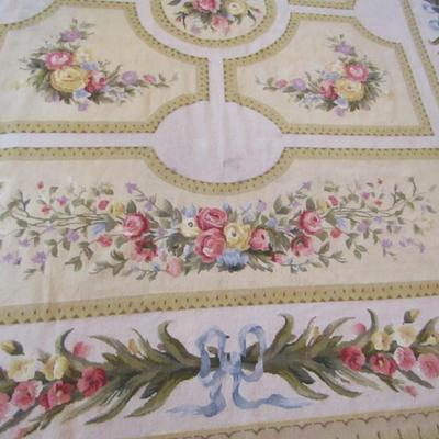 Hand Stitched Needlepoint Area Rug- Approx 120
