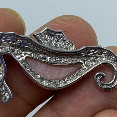 Stamped Sterling and Gemstone Seahorse, Hummingbird, and Penguin Necklaces with Selection of Gemstone Animal Pendants (B3-KW)