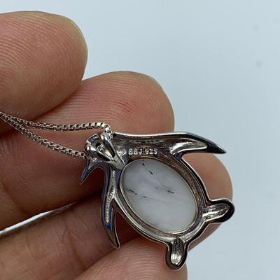 Stamped Sterling and Gemstone Seahorse, Hummingbird, and Penguin Necklaces with Selection of Gemstone Animal Pendants (B3-KW)