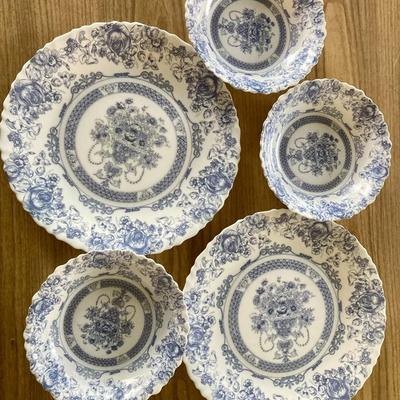 Blue and white dishes