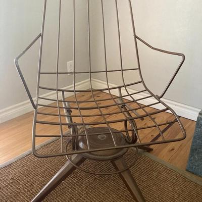 Art deco wire frame chair
