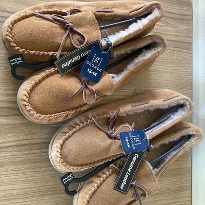Leather Slippers size 13-14