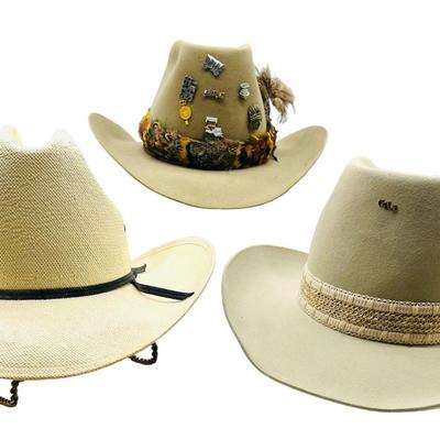 Two Stetson & Larry Mahans Hats *Read Details
