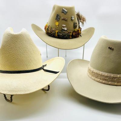 Two Stetson & Larry Mahans Hats *Read Details