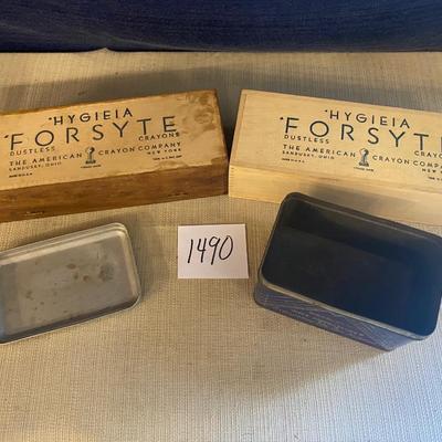 Vintage Wooden Boxes and Tin