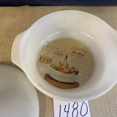 Vintage New Fire-King Casserole Dish