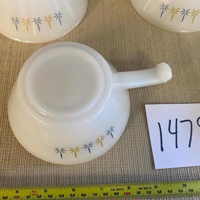 Vintage New  Fire-King Soup Bowls w/Handle