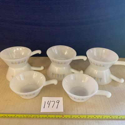 Vintage New  Fire-King Soup Bowls w/Handle