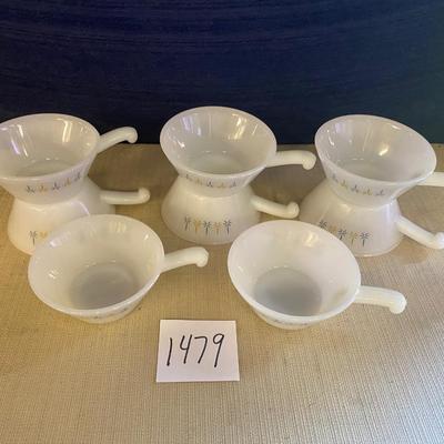 Vintage New  Fire-King Soup Bowls w/Handle