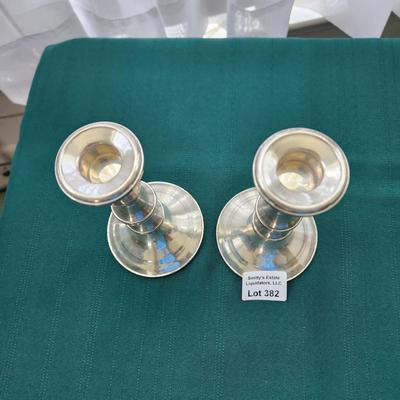 Pair Vintage Duchin Creation Weighted Sterling Silver Candle Sticks 6"