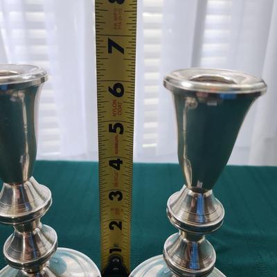 Pair Vintage Duchin Creation Weighted Sterling Silver Candle Sticks 6"