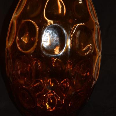 Large Amber Thumbprint Vase 23"x11"