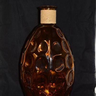 Large Amber Thumbprint Vase 23"x11"
