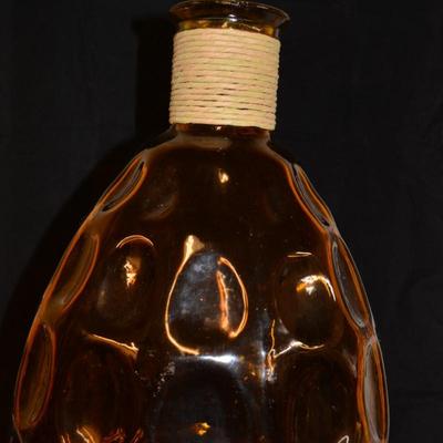 Large Amber Thumbprint Vase 23"x11"